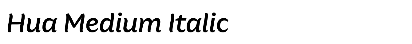 Hua Medium Italic